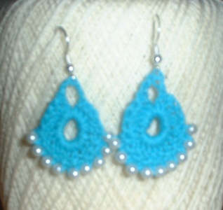 CROCHETED DANGLE EARRINGS     $6.00