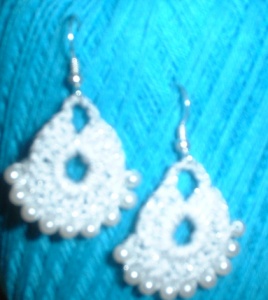 CROCHETED DANGLE EARRINGS     $6.00