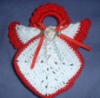 CROCHETED COTTON THREAD ANGEL PIN    $4.00